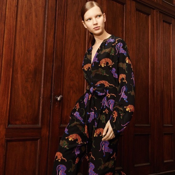 Stella McCartney wild cat silk jumpsuit - Picture 1 of 12
